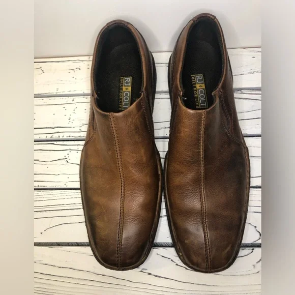 RJ Colt Finnley Distressed Leather Slip On Loafer Mens Size 10M - Picture 2 of 15